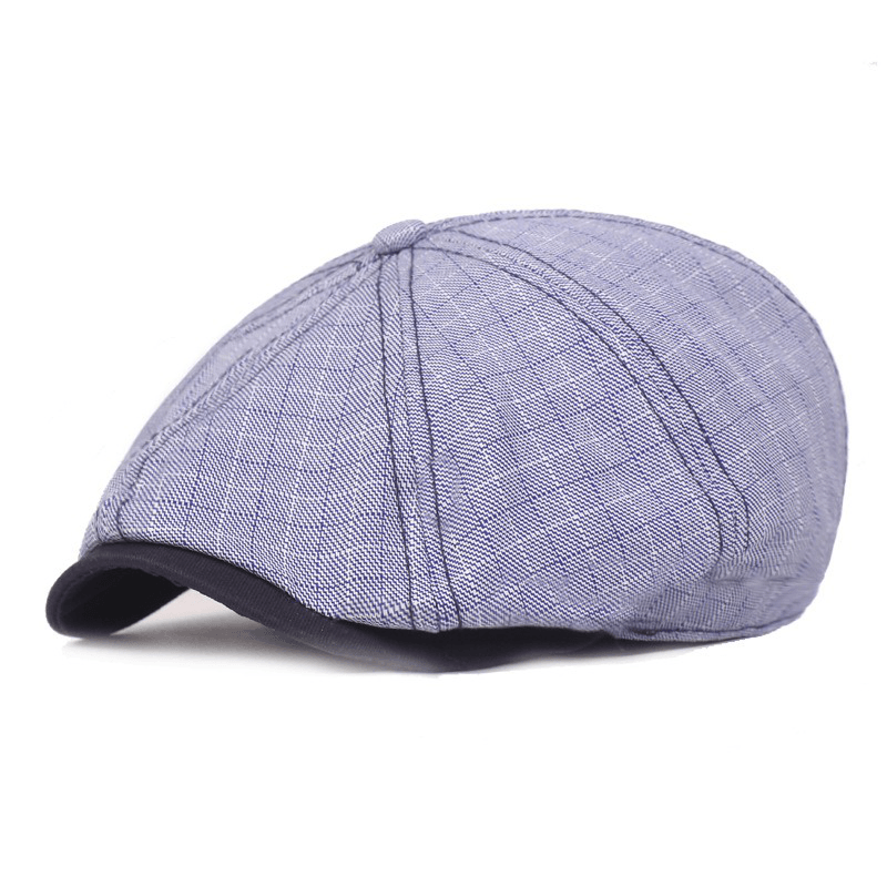 Men Visor Linen Newsboy Beret Caps