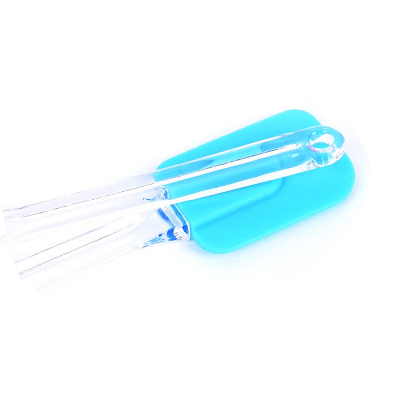 Silicone Scrapers Baking Scraper Cream Butter Handled Cake Spatula Cooking Cake Brushes Pastry Tool Food-Grade Silicone Spatula Kitchen Utensil Cream Blade Brush