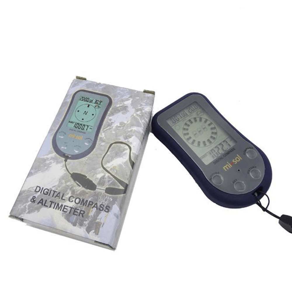 Misol WS-110 Waterproof LED Digital Thermometer Compass Outdoor Altimeter Altitude Meter Barometer