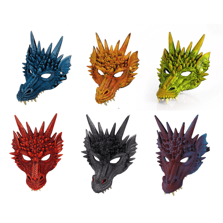 3D Animal Dragon Horror Mask Props Halloween Carnival Halloween Party Cosplay