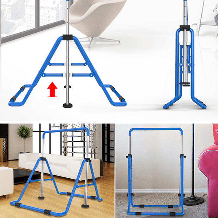 Gymnastics Horizontal Bar Kids Pull-Ups Equipment Home Fitness Training Adjustable Folding Exercise Tools