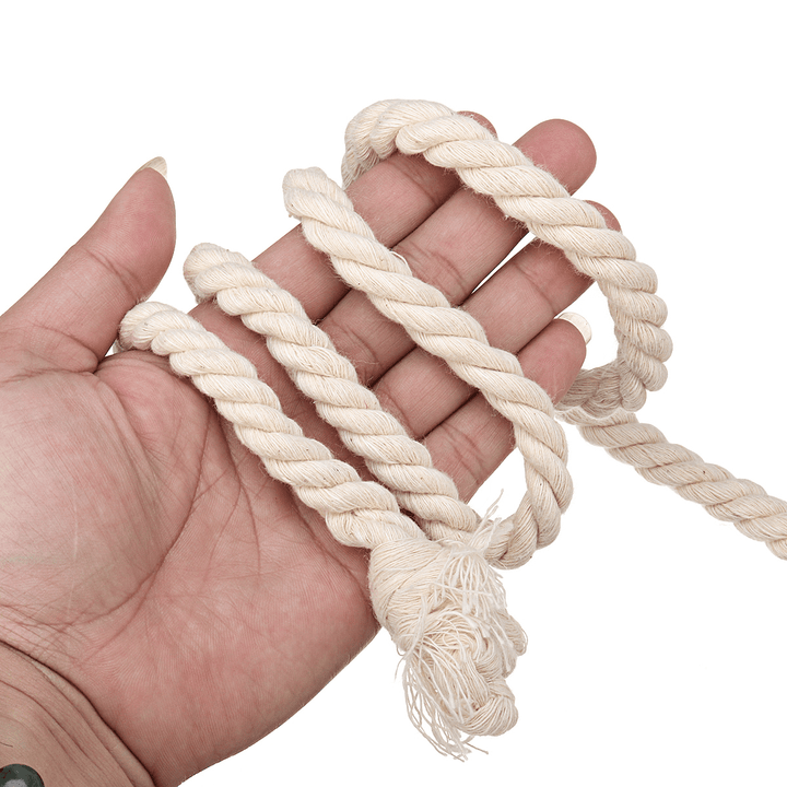 Cotton Rope 8Mm Natural Beige Twisted Cord DIY Craft Macrame Handmake String 45M Decorations