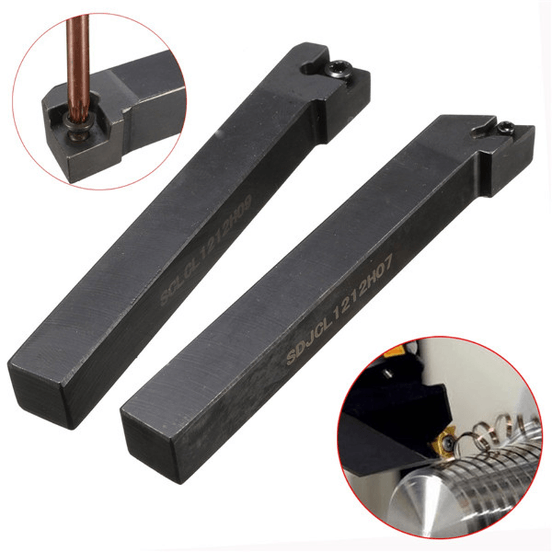 4Pcs 12X100Mm Lathe Turning Tool Holder Boring Bar for CCMT09T3 and DCMT0702 Inserts