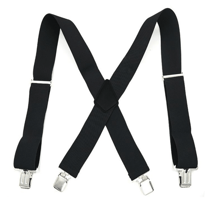 5Cm*125Cm plus Size Clip-On Suspenders Four Clips Adjustable Braces Oversize Braces Belt - MRSLM