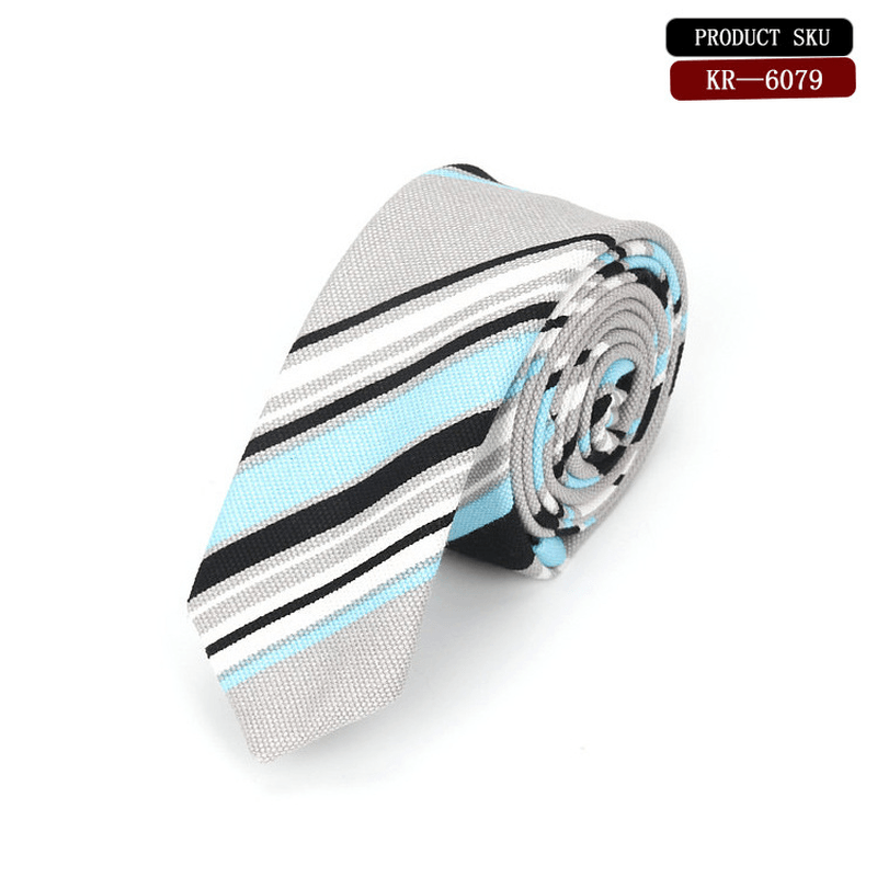 Korean Version Cotton and Linen Pattern Groom'S Wedding Tie