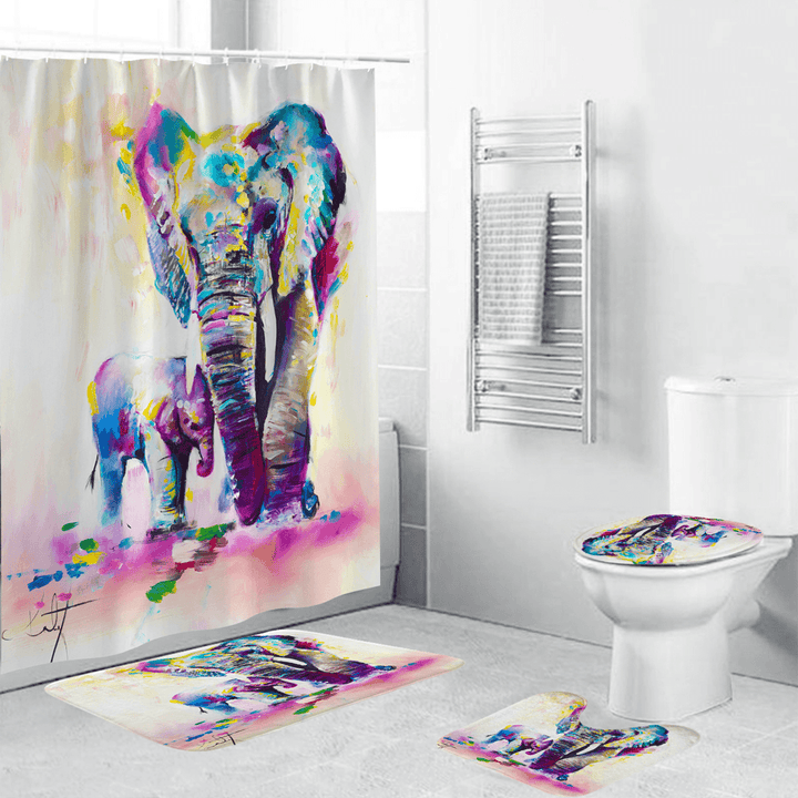 3D Shower Curtain Digital Printing Waterproof Polyester for Bathroom