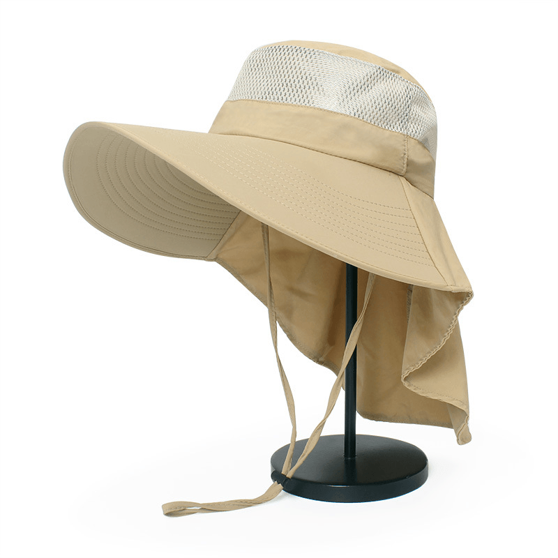 Hat Male Summer Sun Visor Fisherman Hat Outdoor Climbing Sun Hat Neck Guard Sun Hat Anti-Ultraviolet Fishing Hat