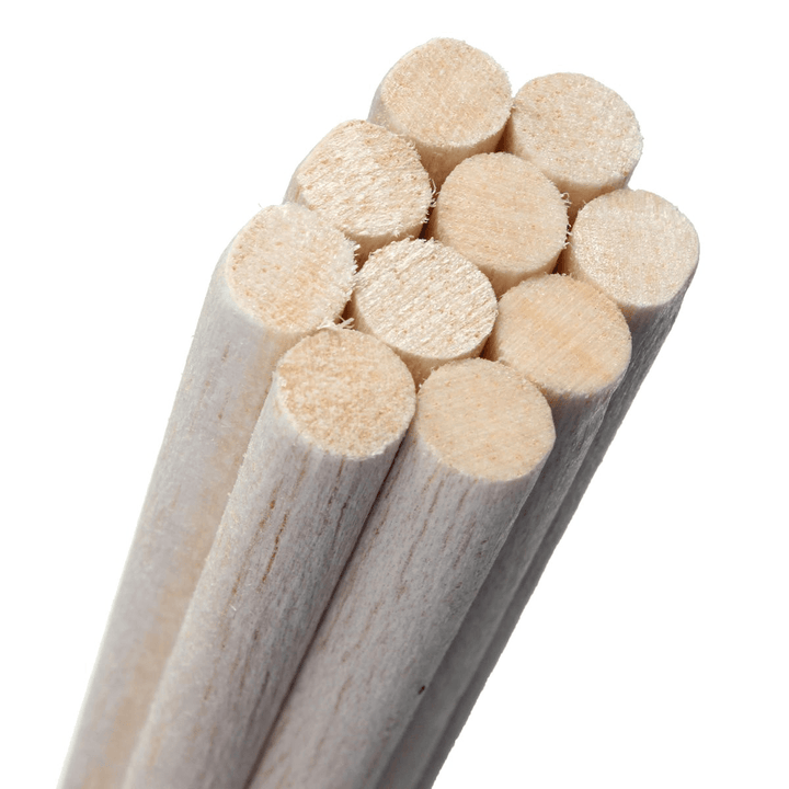 10Pcs 200Mmx8Mm round Natural Wood Stick Wooden Dowel Rod for DIY Crafts Model