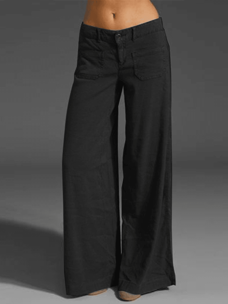 Casual Cotton Harem Pants for Women - Long and Solid Plain Design - MRSLM