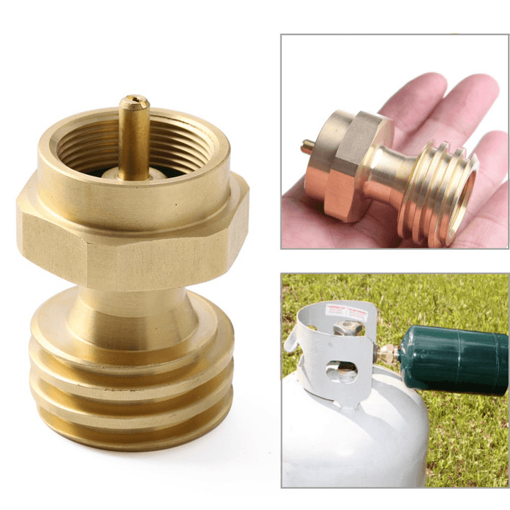 Outdoor Camping BBQ Cooking Stove Conversion Adapter 1LB Propane Tank Refill Adapter