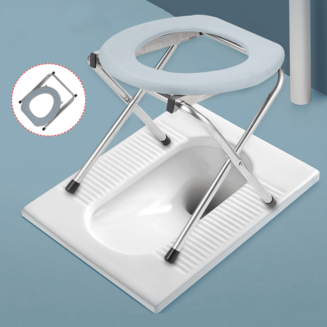 Foldable Medical Bedside Commode Chair Potty Iron for Elderly Gravida