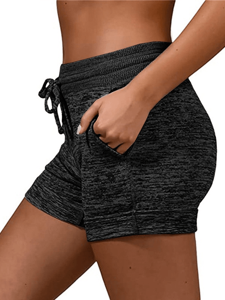 Women Casual Elastic Waist Cycling Pants Summer Sports Shorts