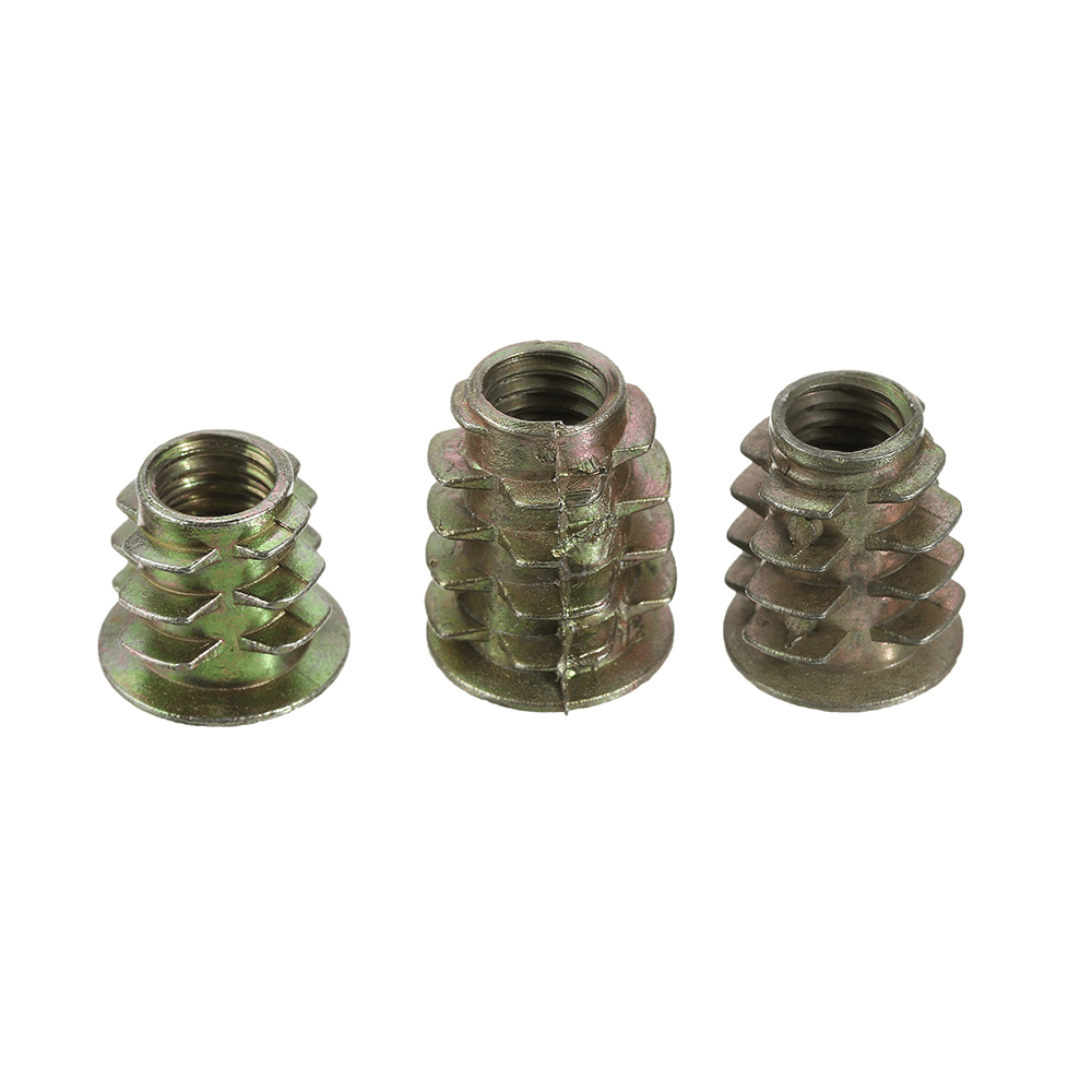 Suleve MXZN3 70Pcs M4/M5/M6 Zinc Alloy Wood Furniture Hex Socket Drive Head Threaded Insert Nut Internal and External Nut 8-15Mm