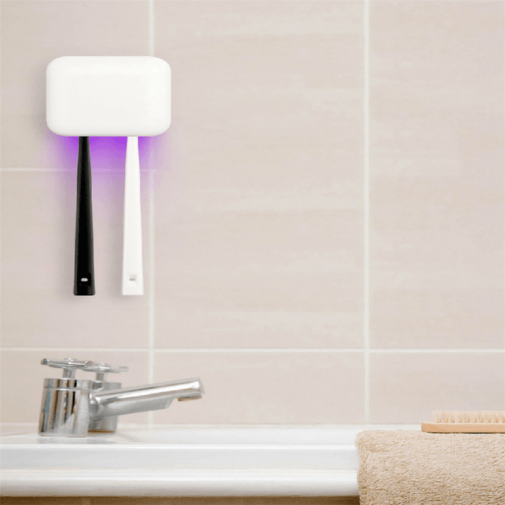 Mini Smart UV Light Toothbrush Sterilizer USB Quick Charging Antibacteria Ultraviolet Toothbrushes Sterilizer Holder Box