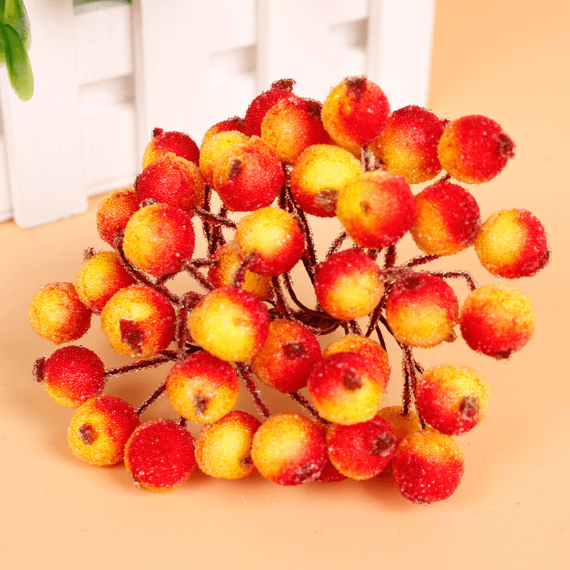 20Pcs Artificial Simulation Foam Berry Pomegranate Fruit Bouquet Garlan Wedding Party Decoration - MRSLM