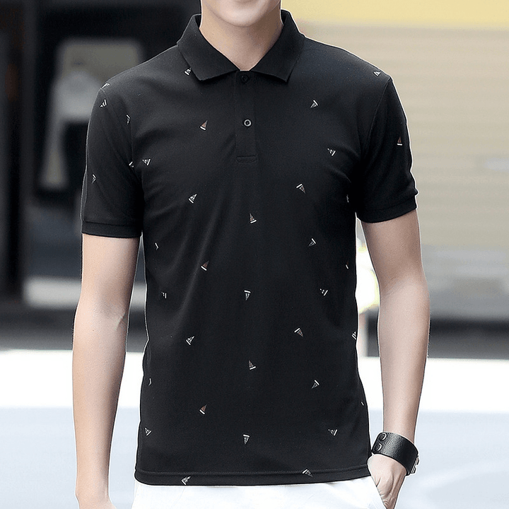 Mens Fashion Printing Breathable Short Sleeve Summer Casual T-Shirts - MRSLM