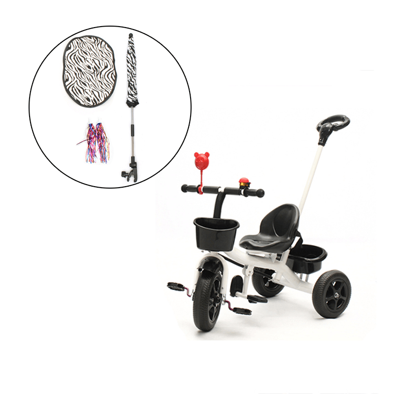 BIKIGHT 3 Wheels Kids Ride on Tricycle Bike Children Ride Toddler Balance with Umbrella Baby Mini Bike Safety Handle Push