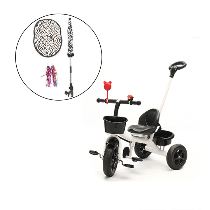 BIKIGHT 3 Wheels Kids Ride on Tricycle Bike Children Ride Toddler Balance with Umbrella Baby Mini Bike Safety Handle Push