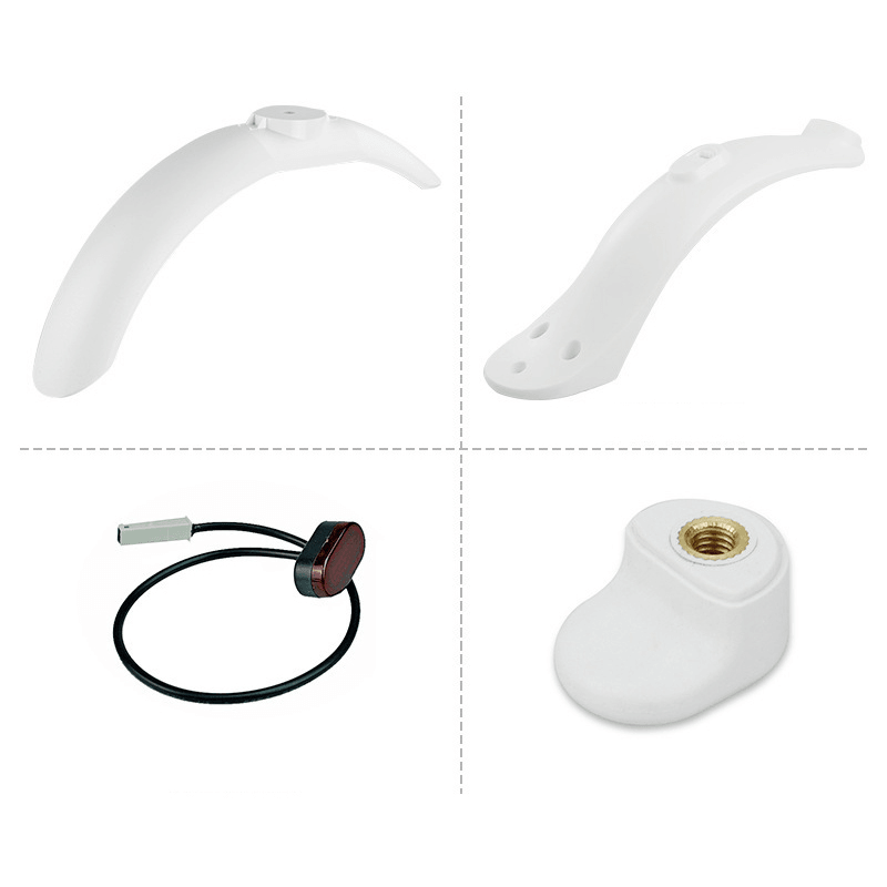 BIKIGHT Scooter Wheel Fender Set for M365/Pro Electric Scooter Front Rear Fender Rear Fender Fastener Tail Light - MRSLM