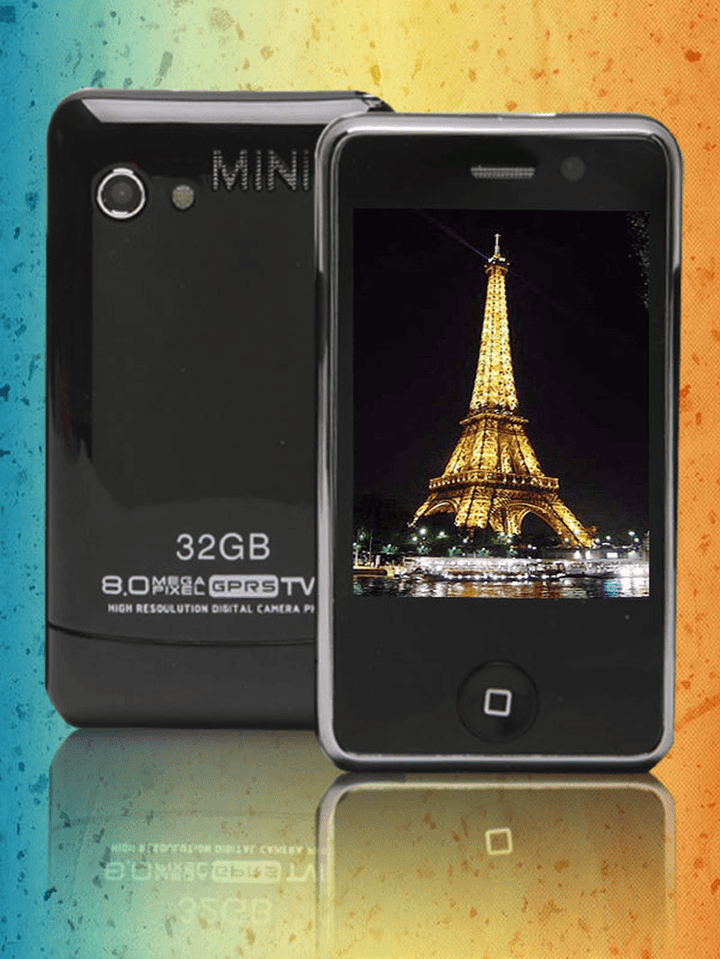 Mini H601 Quad Band Dual SIM Cards 0.3MP TV JAVA Bluetooth Touch Phone