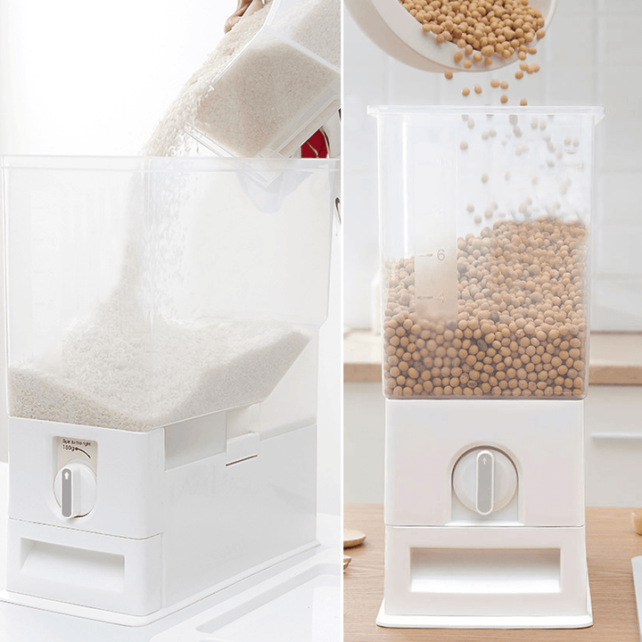 15Kg Plastic Cereal Dispenser Storage Box Kitchen Food Rice Grain Container Organizer for Kitchen Grain Storage Cans Container Jars