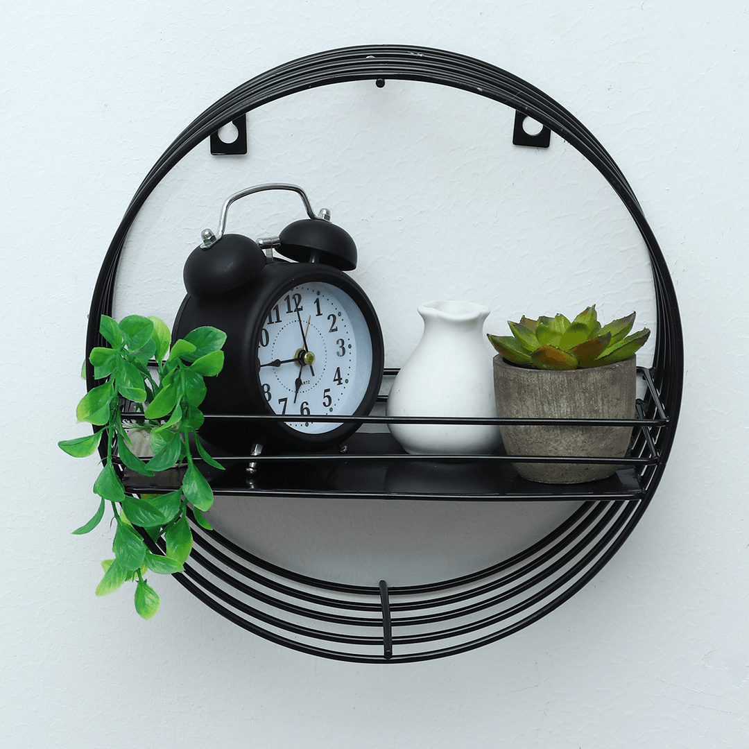 1 Tier Wall Shelf Iron Hanging Storage Holder Display Rack Organizer Home Decor