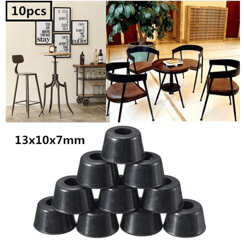 10Pcs 13X10X7Mm Chair Leg Table Crutch Feet Stools Furniture Feet Rubber Protector