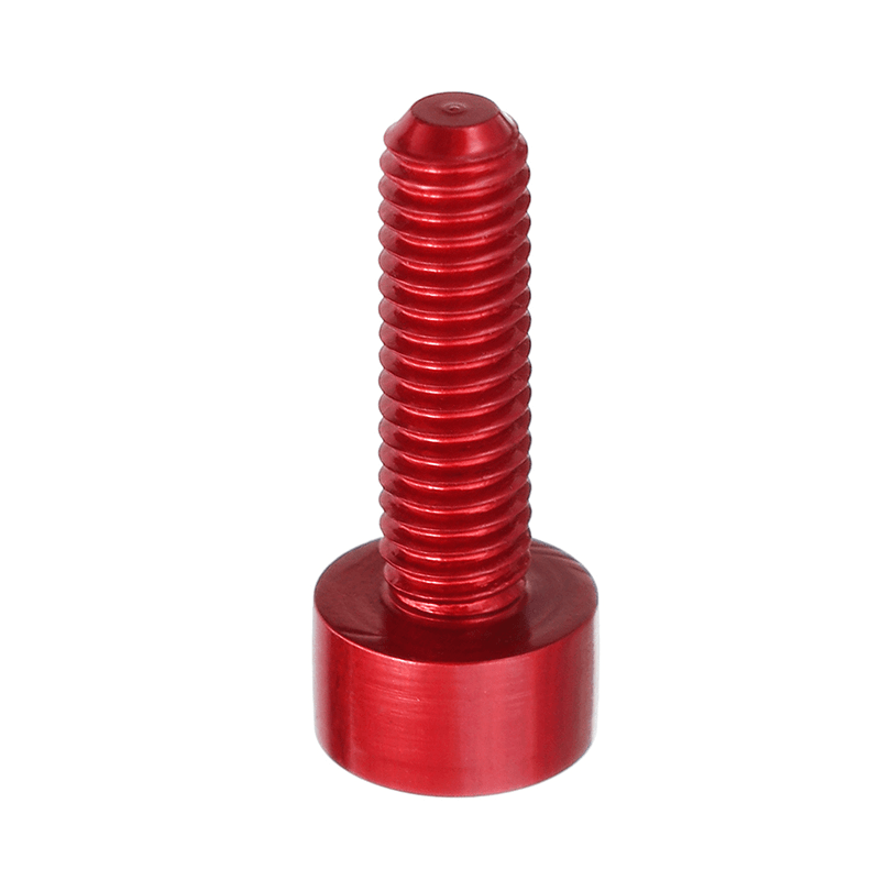 Suleve‚Ñ¢ M3AH2 10Pcs M3X10Mm Hex Socket Cap Head Screws 7075 Aluminum Alloy Red