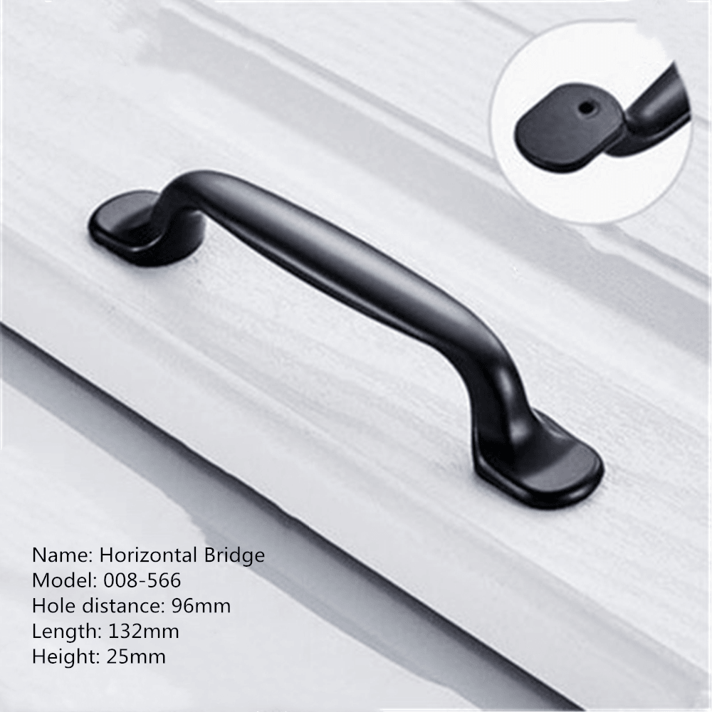 Aluminum Alloy Black Handles for Furniture Cabinet Knobs and Handles Kitchen Handles Drawer Knobs Cabinet Pulls Cupboard Handles Knobs - MRSLM