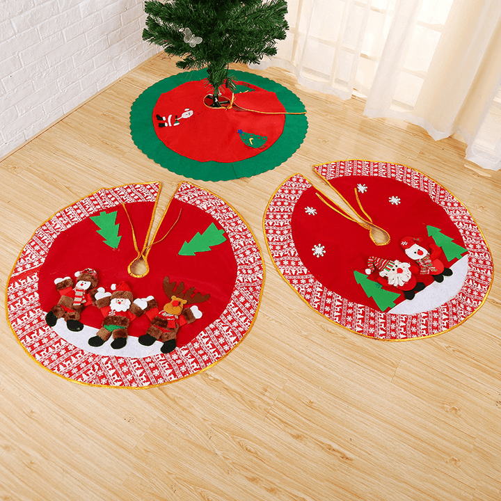 90CM Christmas Tree Decorations Carpet Party Ornament for Home Non-Woven Xmas