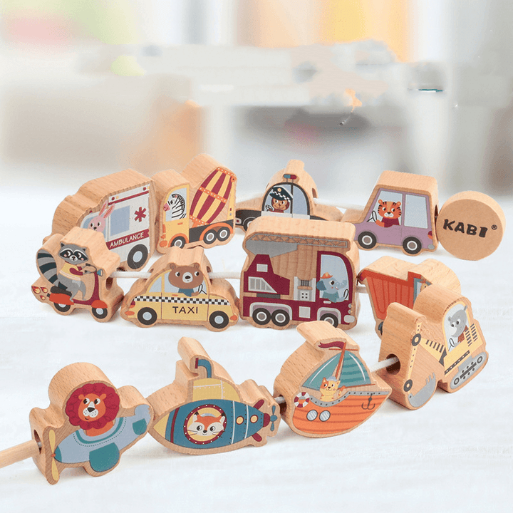 Large Wooden Vehicles for Early Education of Young Children