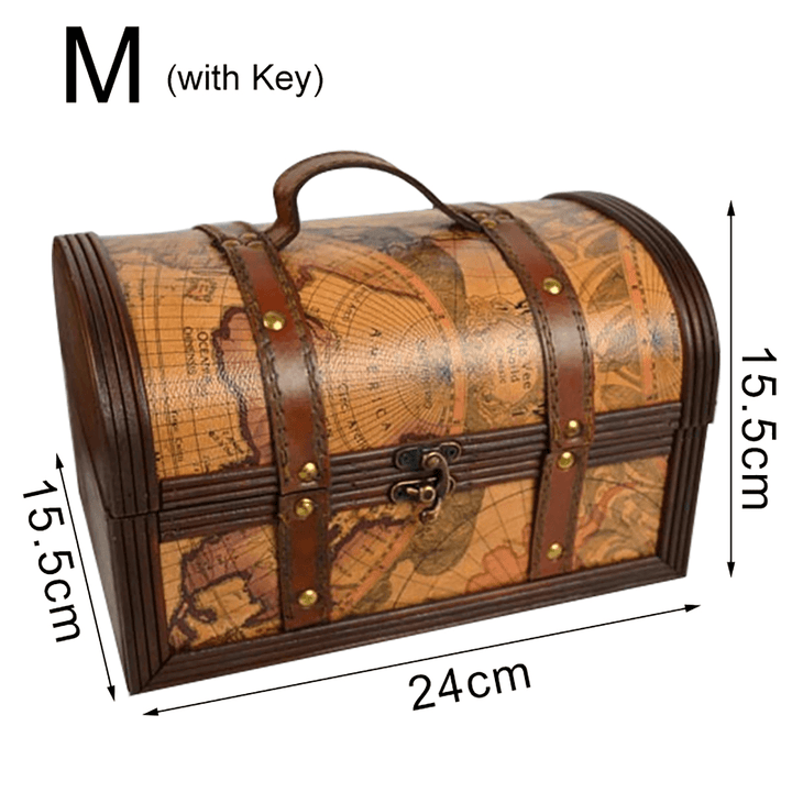 Pirate Treasure Jewelry Chest Trinket Keepsake Box Storage Organizer Gift Case - MRSLM