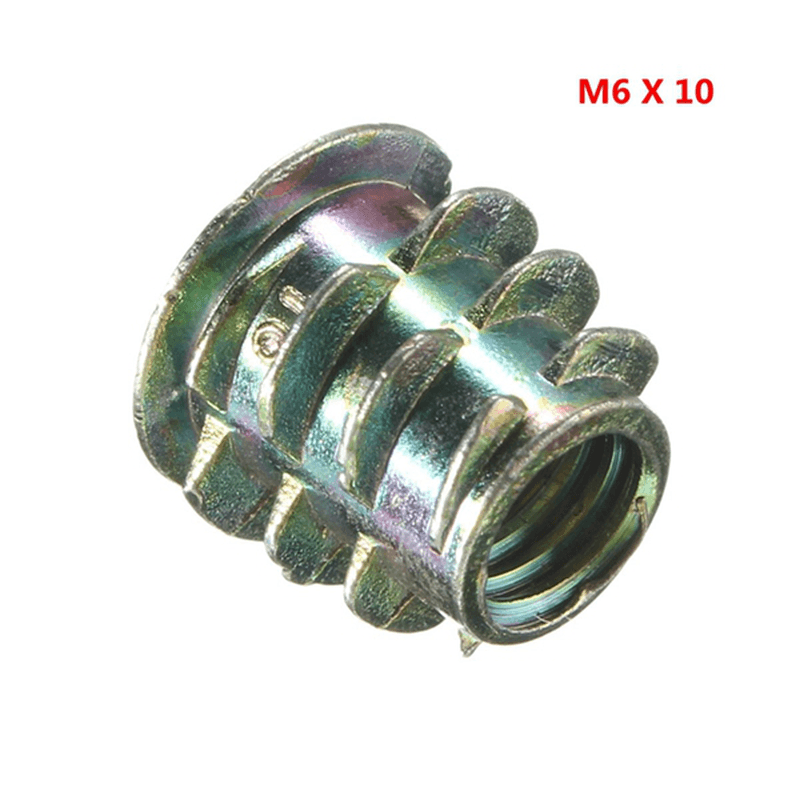 M4 M5 M6 M8 M10 Threaded Type D Wood Insert Nuts Alloy - MRSLM