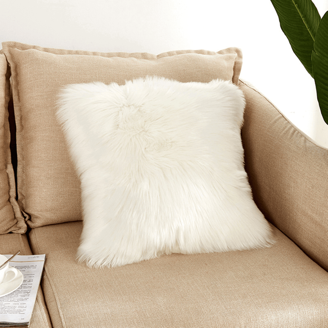 40*40Cm Fluffy Plush Soft Sofa Chair Pillow Case Cushion Cover