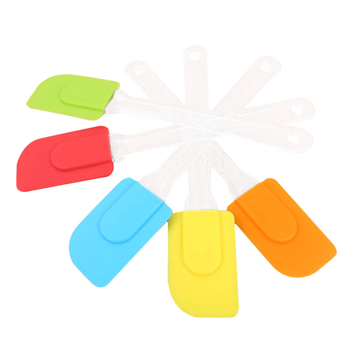 Silicone Scrapers Baking Scraper Cream Butter Handled Cake Spatula Cooking Cake Brushes Pastry Tool Food-Grade Silicone Spatula Kitchen Utensil Cream Blade Brush