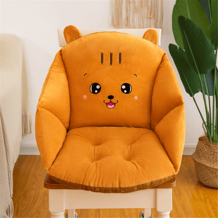 Cartoon Chair Cushion Backrest Waist Support Soft Seat Pillow Mat Home Office Furniture Decoration