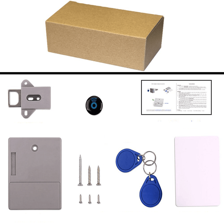 Electronic DIY Hidden RFID Card IC Card Intelligent Sensor Cabinet Lock Wardrobe Shoe Drawer Door Lock