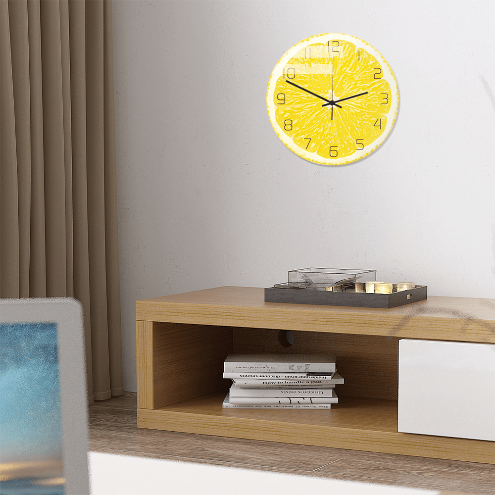 CC094 Creative Lemon Wall Clock Mute Wall Clock Quartz Wall Clock for Home Office Decorations