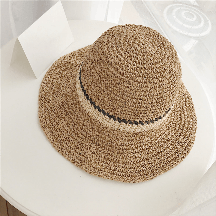 Women Outdoor Foldable Adjustable Straw Hat