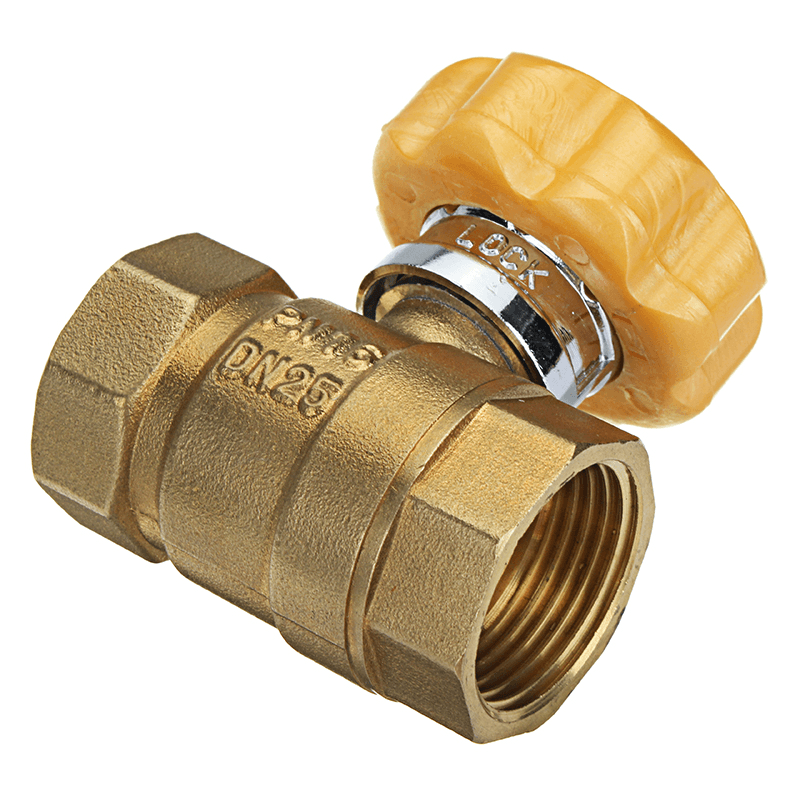 TMOK DN20 DN25 DN32 Magnetic Anti-Theft Brass Ball Valves with Key Valve for Heating Installation