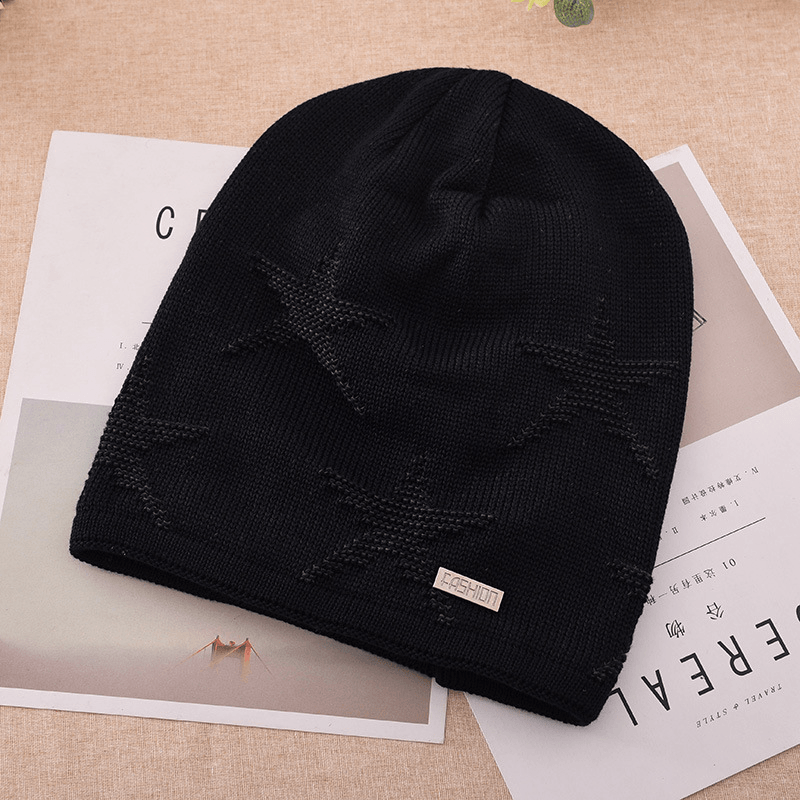 Men'S Fashion Knitted Outdoor Warm Woolen Cap