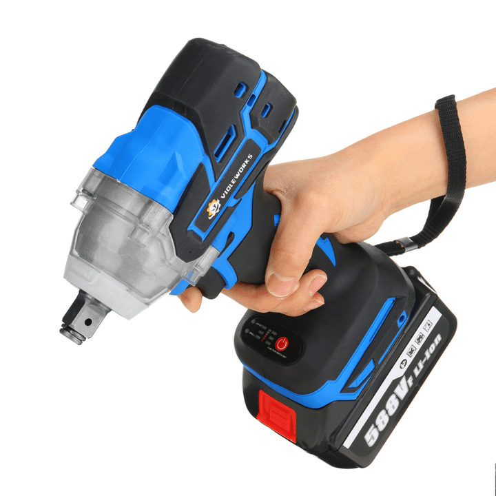 VIOLEWORKS 588VF 800NM 2 in 1 Electric Cordless Brushless Impact Wrench Driver Socket Screwdriver