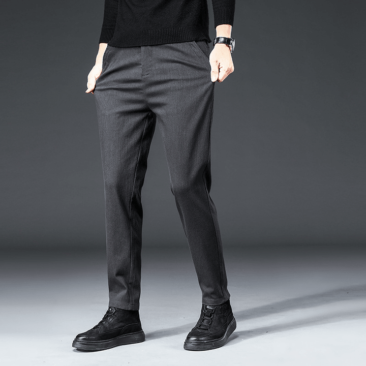 Men'S Slim Straight Autumn and Winter Men'S Casual Pants