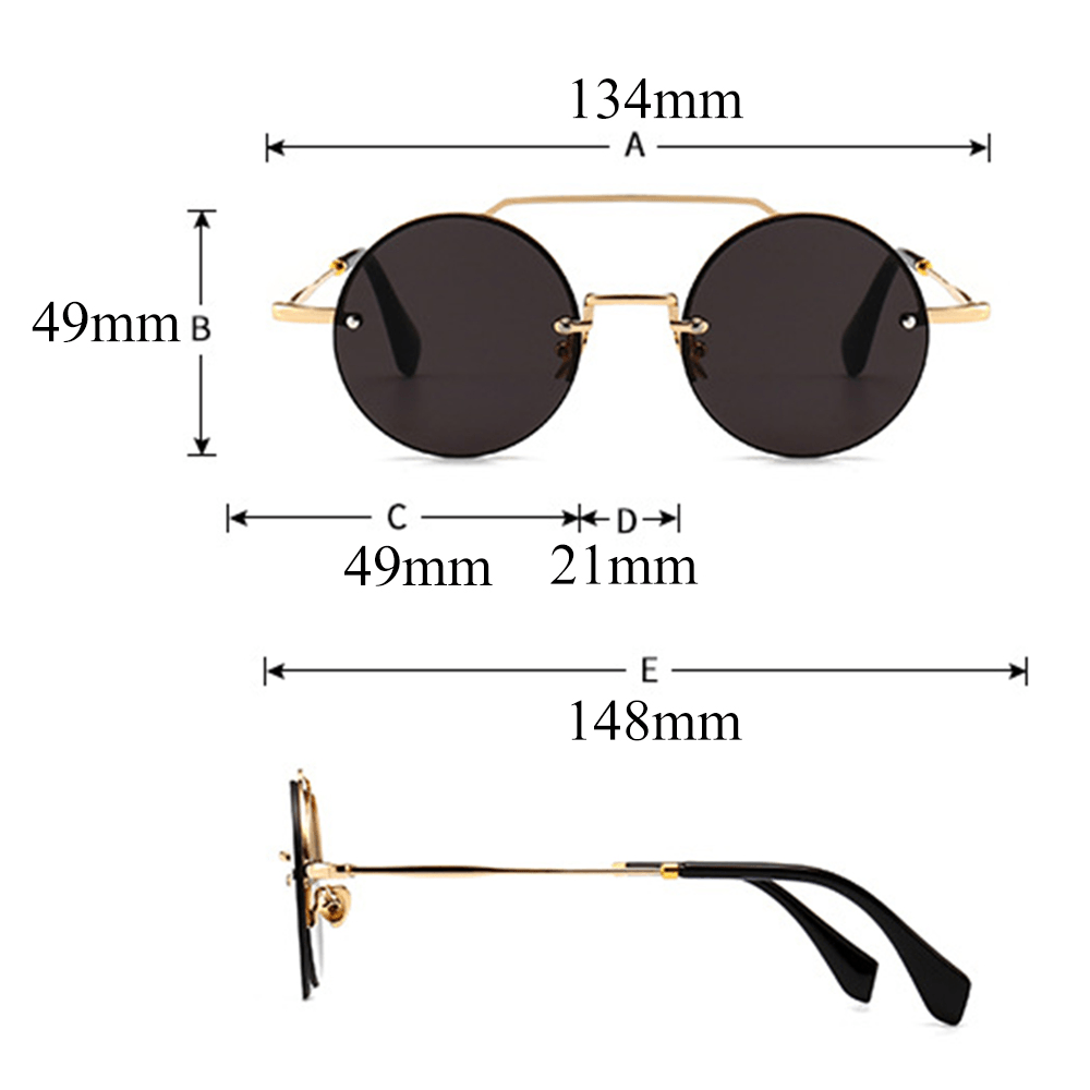 Men Women Outdoor Casual Narrow Frame Modern Retro round Sunglasses