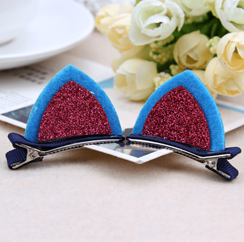 2Pcs / Lot Girls Barrettes Cute Cat Ears Hair Clip Kids Safety Headband Hairpin for Kids Hair Accessories - MRSLM