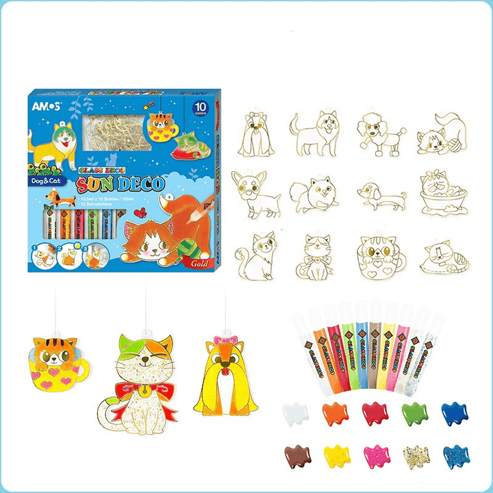 No Baking Glue Painting Children'S Handmade DIY Coloring Puzzle Set