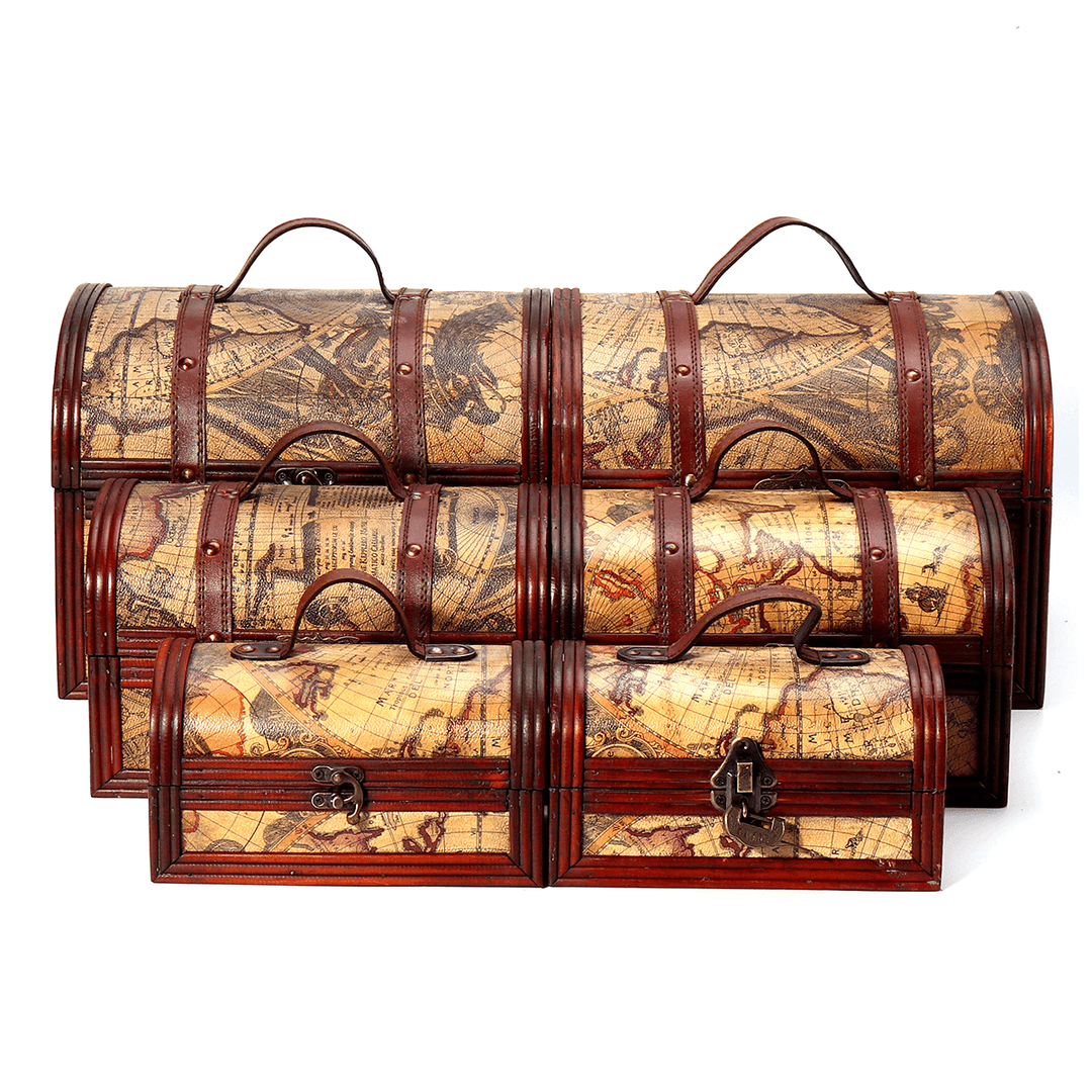 Pirate Treasure Jewelry Chest Trinket Keepsake Box Storage Organizer Gift Case