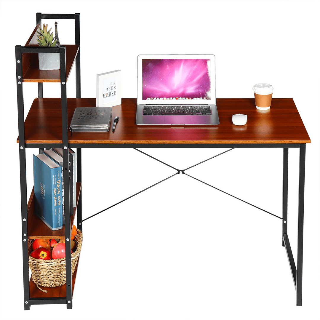 Computer Table Laptop Desk Stuednt Writing Study Desk Laptop Table Home Office Workstation with Book Shelf