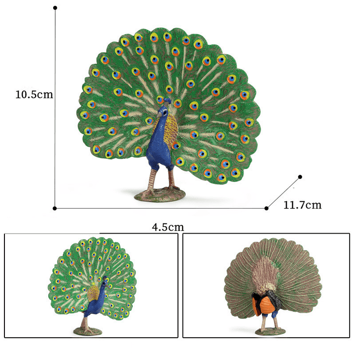 Children'S Solid Simulation Bird Peacock Decoration Ornaments