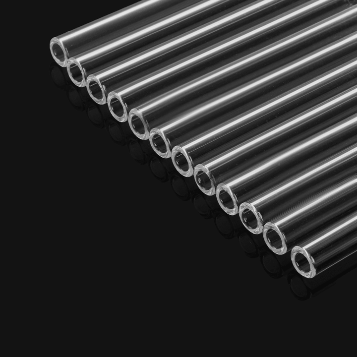 12Pcs Glass Tubing Borosilicate Pyrex Blowing Tubes Transparent